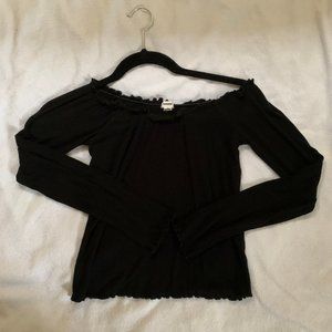 Garage Off the Shoulder Long Sleeve Shirt